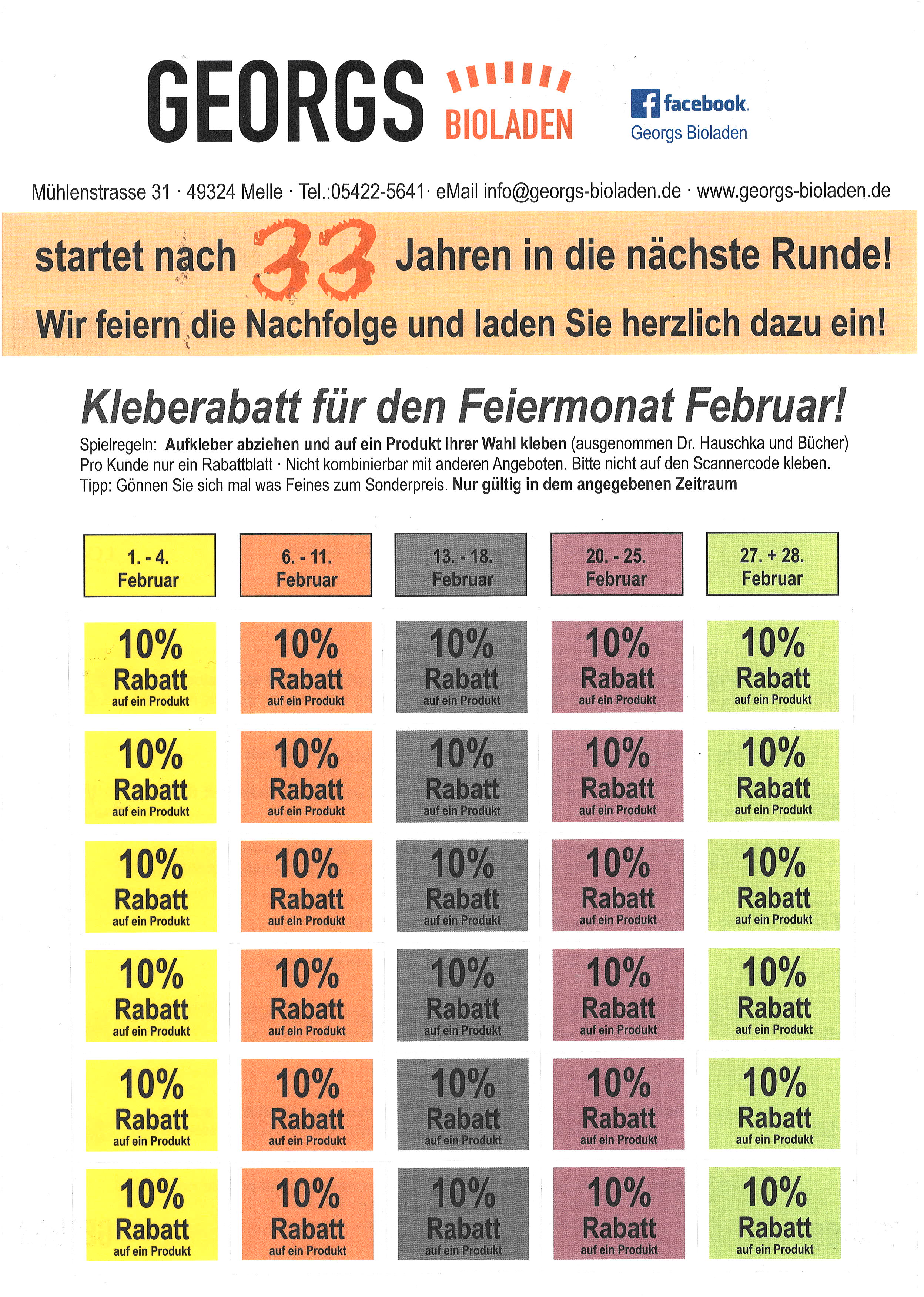 Unsere Rabatt-Klebeaktion geht in die zweite Runde!