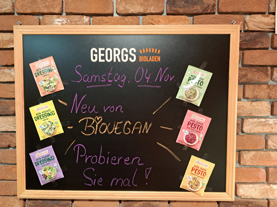 40 Jahre Georgs Bioladen! Biovegan zeigt am 04. November, was in Dressings und Pesto steckt